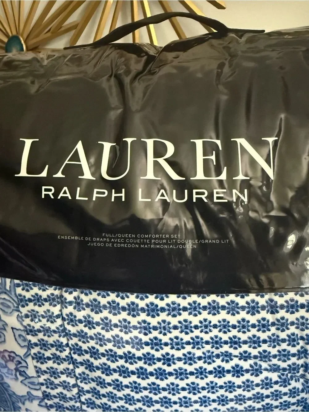 Lauren Ralph Lauren Arielle Floral Full Queen Comforter Set Cotton Navy NWT $425